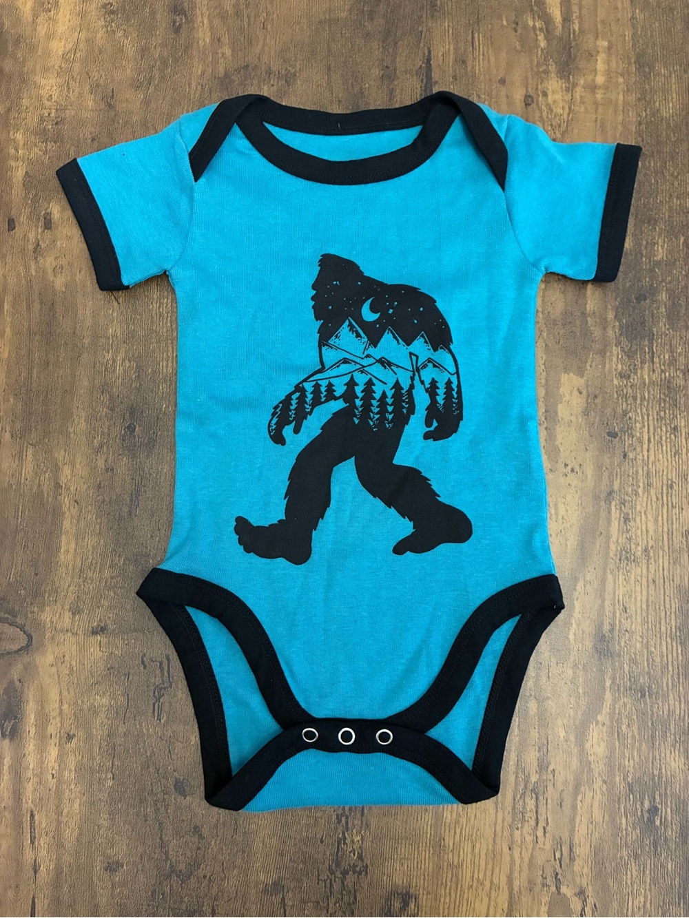Lazy One Bigfoot Graphic Baby 12M Onesie